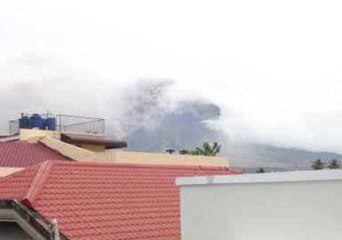 Steam and Ash Rise From Mayon Volcano