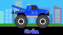 Aprendan con Vehículos Monstruosos Para Niños - Aprendan Camiones Monstruos, Carros, V