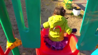 Funny babies playtime with ABC Song in Outdoor Playground for kids & Baby Nursery rhymes Son