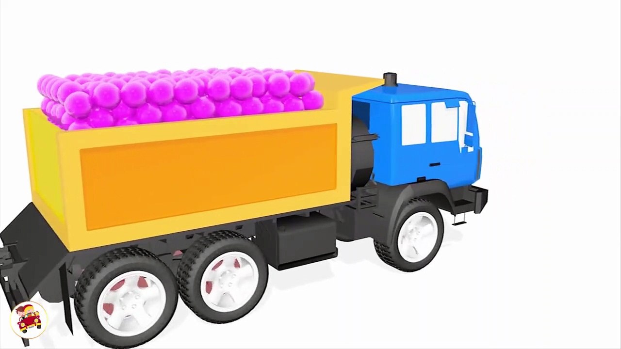Learn Colors With Baby Surprise Eggs Ball Pit Show - Truck Jump Street Vehicles for Kids-BVGBB