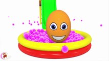 Learn Colors With Baby Surprise Eggs Ball Pit Show - Truck Jump Street Vehicles for Kids-BVG