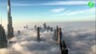Les buildings de Dubaï perdus dans le brouillard... magique