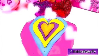 SURPRISE HEARTS! Barbie gets Slimed BIG Play-Doh Heart   Mega B