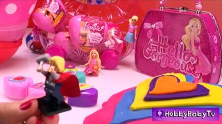 SURPRISE HEARTS! Barbie gets Slimed BIG Play-Doh Heart