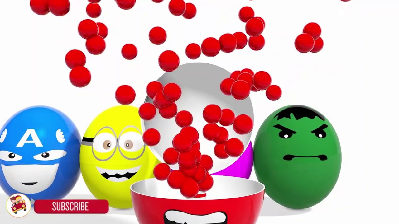 Colors for Children to Learn With Surprise Eggs Lollipop -  Learning Colours For K