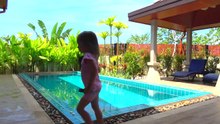 Funny Baby Driving Parents Car and go to sea in Real Lif