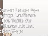 PUPU Damen Lange Sport Leggings Laufhose Mittlere Taille Stretch Fitness Ink Drucken Yoga