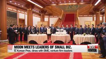 South Korean President Moon Jae-in invites leaders of small businesses, venture firms to the Blue House