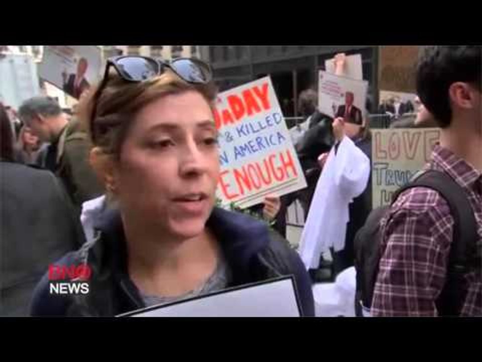 Dozens of Gun Advocates Stage 'die In' Outside Trump Tower in NYC