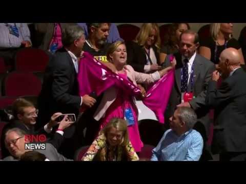 Shouting protester interrupts Ala. Senator Jeff Sessions at GOP convention