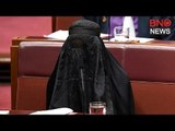 Australian Far-right Leader Pauline Hanson Wears Burqa in Parliament