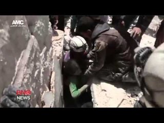 At least 20 killed in latest wave of airstrikes in Syria, little girl rescued from the rubble