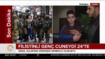 Filistinli genç Cuneydi 24'te