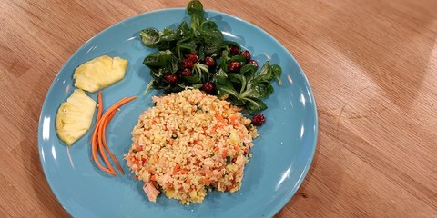 Boulgour aux deux saumons