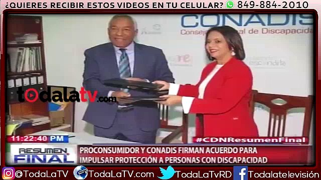 ProConsumidor y CONADIS firman acuerdo para impulsar protección a personas con discapacidad-CDN-Video