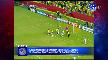 Alexis Mendoza comenta sobre la llegada de Jonatan Álvez a Junior de Barranquilla