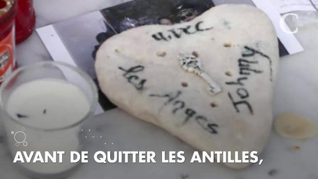 PHOTOS. Je t'aime de tout mon cœur : sur la tombe de Johnny Hallyday, des mess...