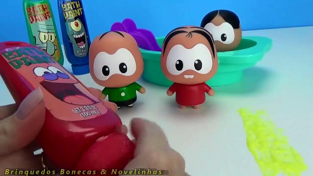 Mônica Toy | Turma da Mônica Toy Tintas de Banho Bob Esponja Spongebob Bath Paint Bath Time