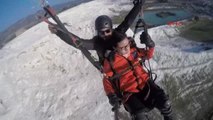 Denizli Yamaç Paraşütü Sırasında Baygınlık Geçiren Çinli Turist Kamerada