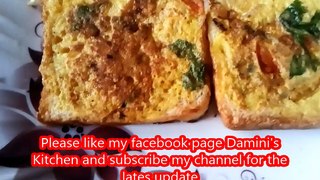Bread egg toast | How to make egg toast | Bread omelette | tasty and easy recipe by Damini's Kitchen