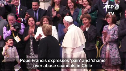 Pope in Chile expresses 'pain' and 'shame' over abuse scandal
