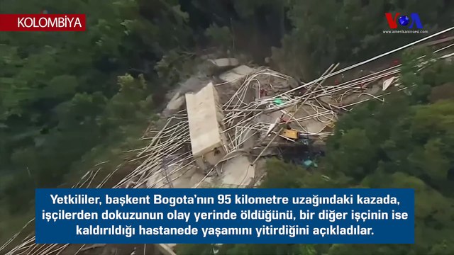 Kolombiya’da, köprü inşaatı çöktü, en az 10 işçi hayatını kaybetti.