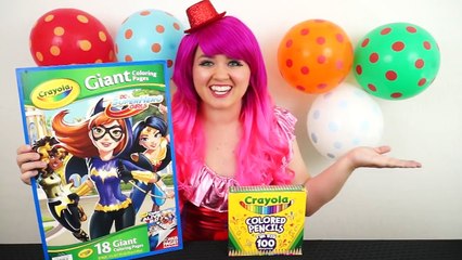 Coloring Batgirl DC Superhero Girls GIANT Coloring Book Page Colored Pencil | KiMMi THE CLOWN