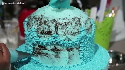 CARA MEMBUAT KUE ULANG TAHUN FROZEN BARBIE DOLL