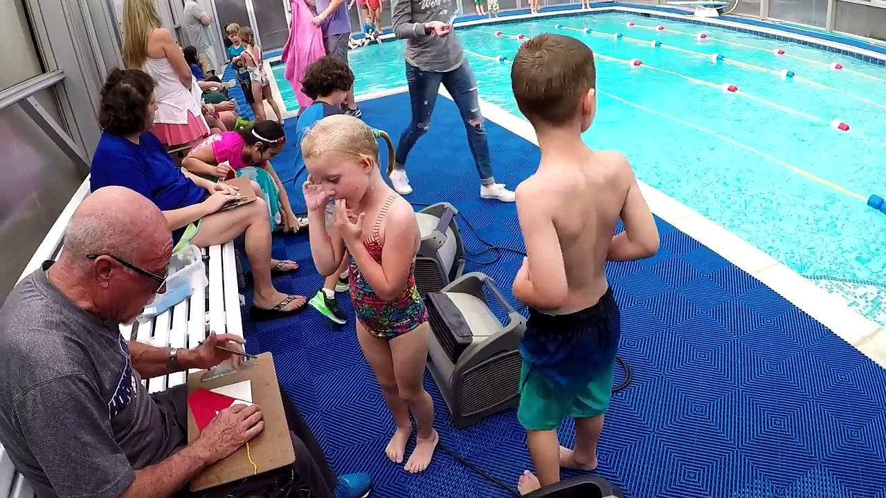 Elizabeth Swims her First Competition