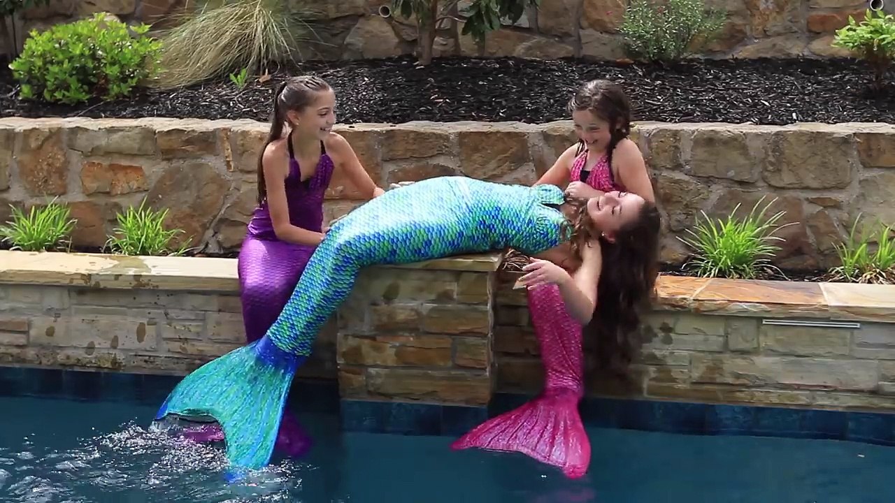 Live Mermaids Swimming in Our Pool!