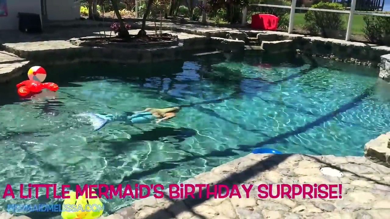A Little Mermaid's Birthday Surprise With Mermaid Melissa