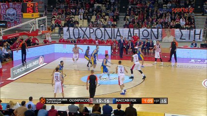 Το εντυπωσιακό καλάθι του Τζαμέλ Μακλίν And-one  -Ολυμπιακός vs Μακάμπι - 16.01.2018