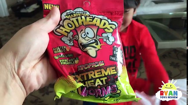 Kids Sour Candy Challenge with Warheads and Toxic Waste