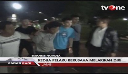 Aksi Kepung dan Tangkap DPO Narkoba di Jambi