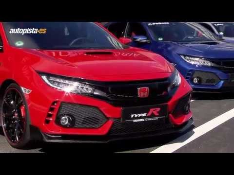 Marc Márquez, Dani pedrosa y Toni Bou prueban en circuito el nuevo Honda Civic Type R