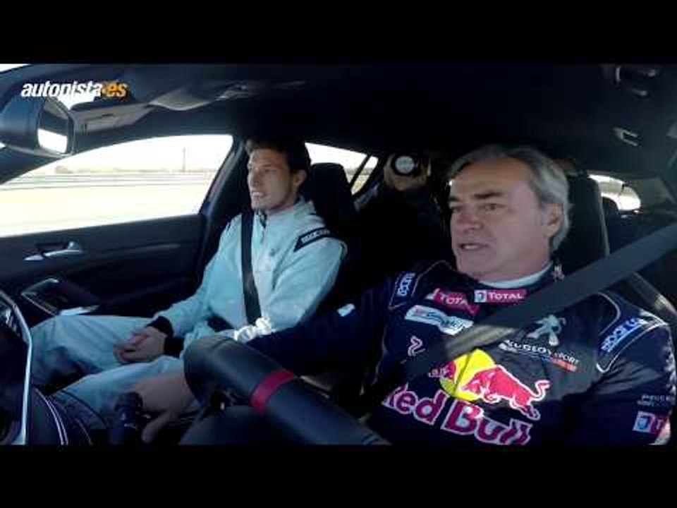 Carlos Sainz, profesor de Pablo Carreño en un Peugeot 308 GTI