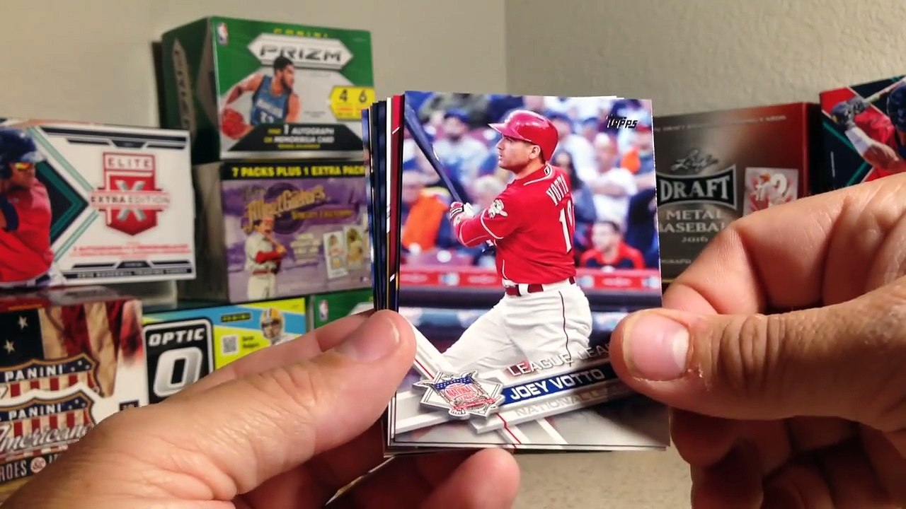 Opening a Blaster Box of 2017 Topps Baseball Cards part 1