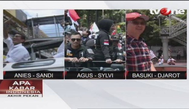 Tiga Pasangan Cagub Cawagub DKI Ikuti Parade Pawai Kampanye