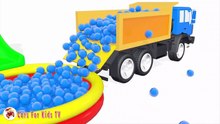 Learn Colors With Baby Surprise Eggs Ball Pit Show - Truck Jump Stree