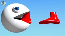 Learn Colors With 3D Foot And Pacman For Kids, Toddlers, Children, Babies-AJQ7T3IK