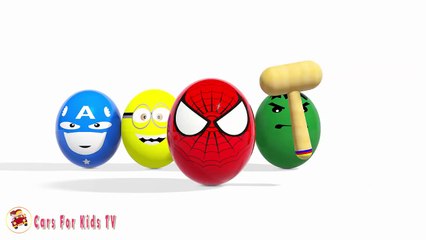 Colors for Children to Learn With Surprise Eggs Lollipop -  Learning Colours For K