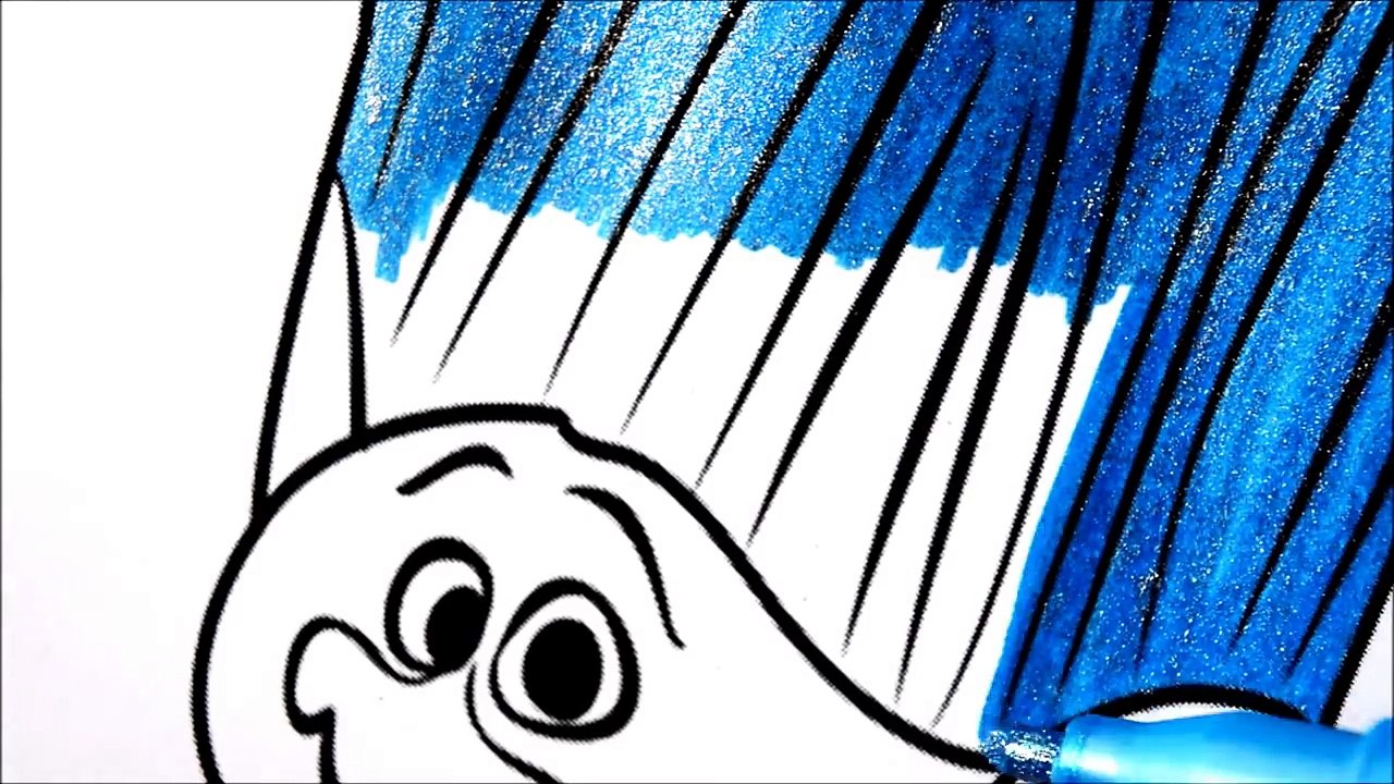 Coloring Pages Dreamworks TROLLS Coloring Book Videos for Children Learning Rainbow Colors