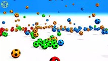 Learn Colors with 3D Colorfull Soccer Balls
