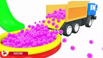 Learn Colors With Baby Surprise Eggs Ball Pit Show - Truck Jump Street Vehicles for Kids-BVGBB7