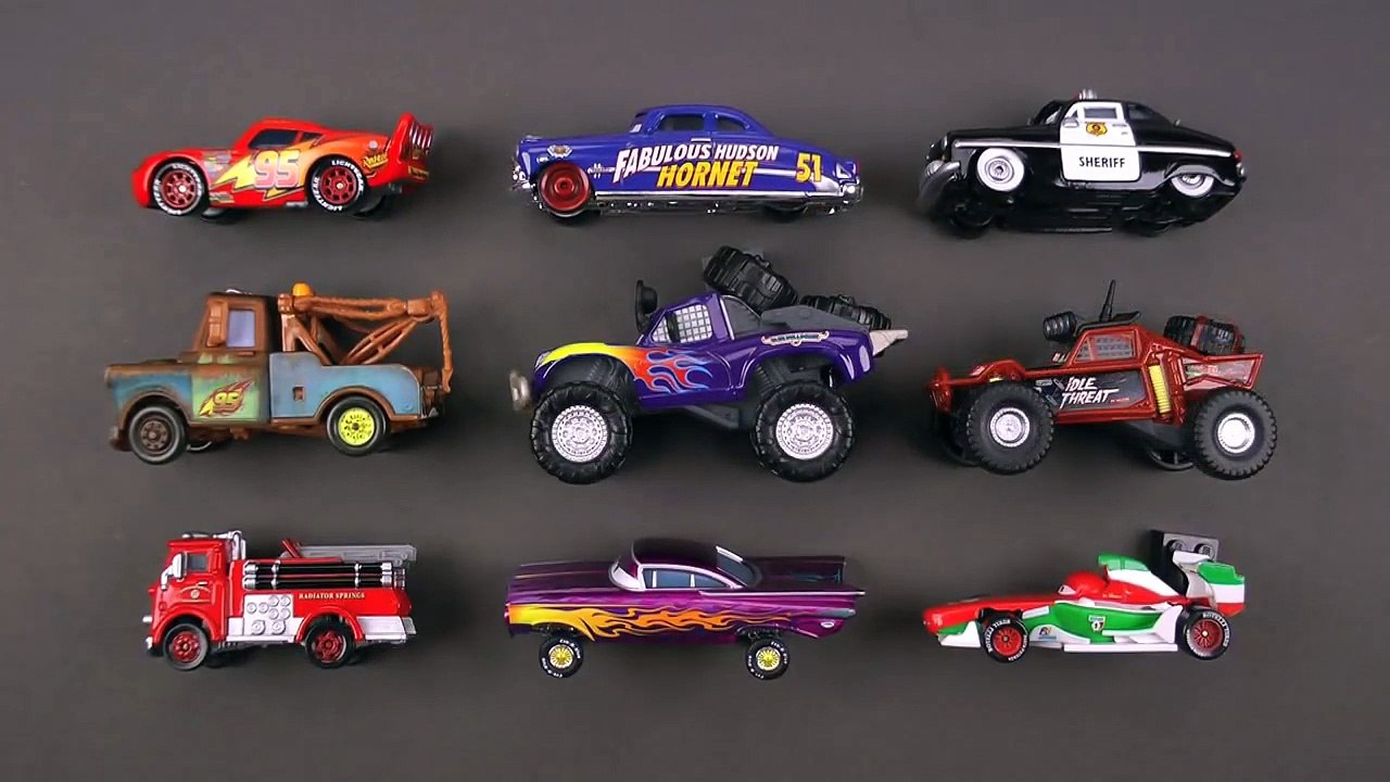 Best Learning Disney Cars Trucks Video for Kids Lighting McQueen Mater Cars Fun Toy Mov