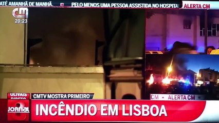 Mais uma entrevista insólita na CMTV do incêndio em Lisboa