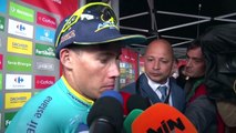 Miguel Angel Lopez entrevista en meta, etapa 17 Vuelta