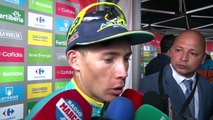 Miguel Angel Lopez entrevista en meta, etapa 17 Vuelta España 201