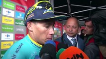 Miguel Angel Lopez entrevista en meta, etapa 17 Vuelta España