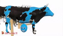 Learn Colors With Surprise Eggs Ice Cream Lollipop Cow Colors for Chil
